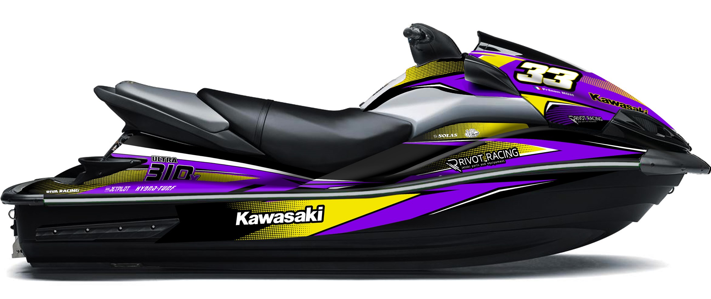 Kit Déco RACE Ultra 300/310 Violet & Jaune KDRKU300/310V&J Promojetski